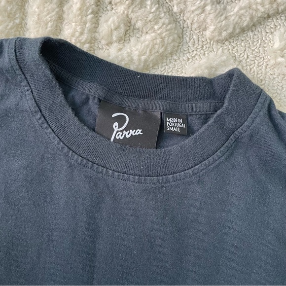 Parra Sad Cat System Bird Long Sleeve T-Shirt Navy Blue - Picture 3 of 4